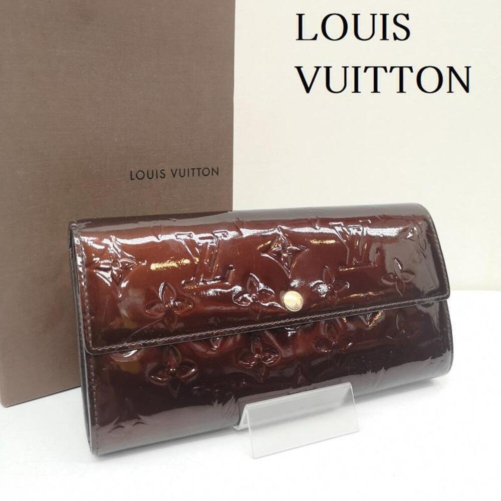 Louis Vuitton Monogram Portefeuille Sarah Bifold Long Wallet Purple